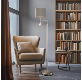 Eglo Eglo - LED Állólámpa TUNJA 1xE27/60W/230V + LED/2,1W átm. 30 cm króm/taupe EG32514E