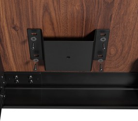 Számítógép tartó az íróasztal alá, állítható, fém, fekete: PC HOLDER