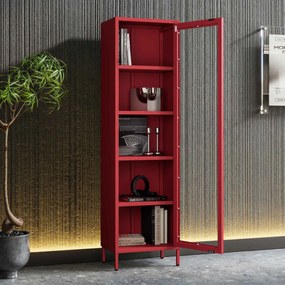 LUIGI vitrin, 500 x 1800 x 350 mm, Modern: piros