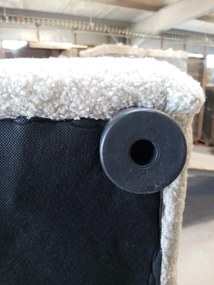 AKCIÓ Kinyitható U alakú ülőgarnitúra SMART BOUCLE 303x143 cm, sötét bézs II. osztály
