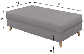 Sötétszürke buklé puff Ariella – Ropez