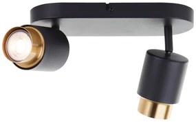 Brilliant - LED spotlámpa COVELO 2xGU10/5W/230V fekete/arany