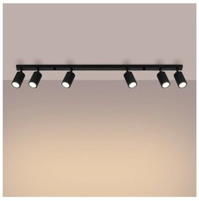 Fekete spotlámpa 6,5x117 cm Gleam – Sollux