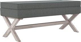 vidaXL sötétszürke szövet tárolóülőke 110 x 45 x 49 cm