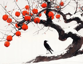 Poszter 65x50cm Holló a fánál