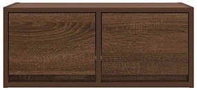 2 db barna tölgy színű szerelt fa TV-szekrény 60x31x25,5 cm