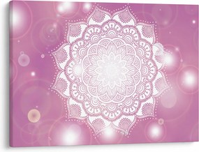 Egy mandala képe rózsaszín háttérrel (70x50 cm)