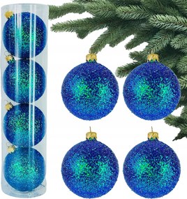 Holo Kék Karácsonyfa Bombák Buborékok a karácsonyfára 4 db-os Kaméleon gömb szett