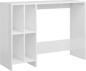 vidaXL magasfényű fehér szerelt fa laptopasztal 102,5 x 35 x 75 cm