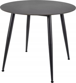 Kerek kerámia asztal fekete konyhába nappaliba étkezőbe modern Rion 90