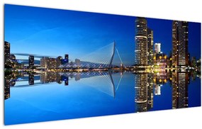 Kép - éjszaka Rotterdam (120x50 cm)