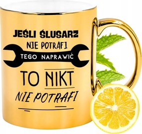 Prémium Arany Csillogó Bögre Lakatosnak Ajándék Nyomtatott Fotó