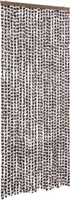 vidaXL barna és fehér zsenília rovarfüggöny 100 x 200 cm