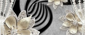 Kép - 3D arany virágok (120x50 cm)