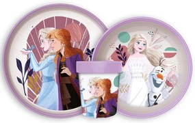 Disney Jégvarázs Journey csúszásmentes étkészlet, micro műanyag szett