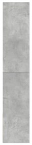 betonszürke szerelt fa könyvespolc 100 x 36 x 189 cm