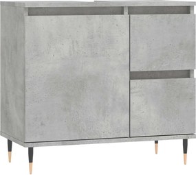 vidaXL betonszürke szerelt fa fürdőszobaszekrény 65 x 33 x 60 cm
