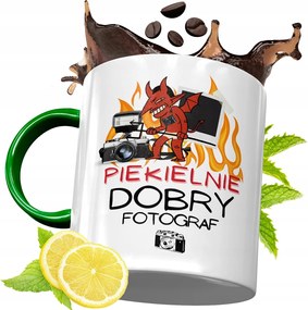 Zöld Bögre Fotósnak Születésnapi Ajándék Fényképes Nyomtatással