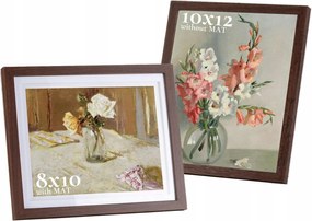 Képkeret 20x24cm 2 db-os szett álló lógó fa barna