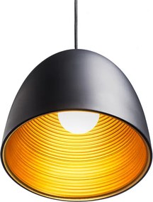 RENDL CARISSIMA 30 závěsná matná černá/zlatá 230V E27 42W
