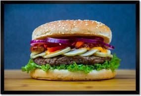 Poszterek keretben 60x40 Hamburger zöldségekkel
