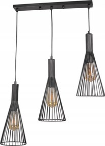 Mennyezeti Lámpa Függő Túlnyúlás 3x E27 Fekete Tiana Sanico Goldlux