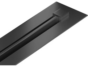 Mexen Flat Super Slim, szuper vékony vízelvezető csatorna 360°-ban forgó szifonnal 60 cm, fekete matt, 1751060