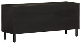 fekete tömör mangófa TV-szekrény 105 x 33 x 46 cm