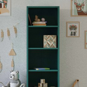 Könyvespolc MARIO, 500 x 1800 x 350 mm, Modern: tengerszínű