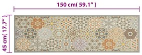 mosható hatszögletű pasztell bársony konyhaszőnyeg 45x150 cm