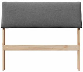 Kárpitozott fejtámla Sötétszürke 90 cm Tömör fenyőfa