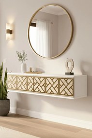 Arex 120 - White, Travertine, Gold
