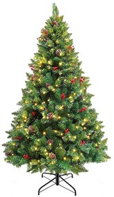 LED-es műfenyő több típusban, melegfehér-180 LED-es, 150 cm
