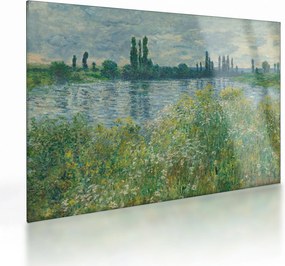 Üveg kép - Claude Monet, Banks of the Seine, reprodukciók (70x50 cm)