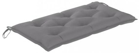 tömör tíkfa kerti pad szürke párnával 112 cm