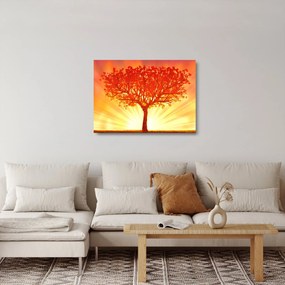 Kép - Fa a nap ragyogásában (üvegen) (70x50 cm)