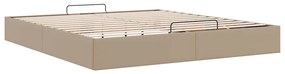 Ottomán ágykeret matrac nélkül cappucino 160x200 cm műbőr