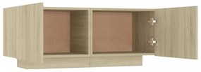 sonoma tölgyszínű szerelt fa TV-szekrény 100 x 35 x 40 cm