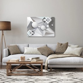 Geometriai absztrakt kép (üvegen) (70x50 cm)