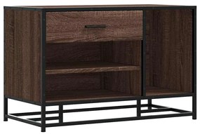 cipőpad barna tölgy 80x40x53,5 cm Gépi fa és fém