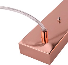Függőlámpa retro stílusban, fém, rose gold, AVIER TYP 4