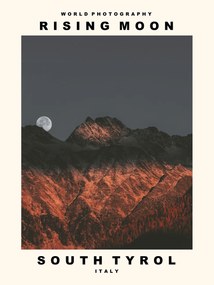 Művészeti fotózás Rising Moon (South Tyrol, Italy), (30 x 40 cm)