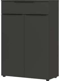 Antracitszürke magas komód 81x120 cm Mailand – Germania