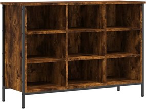 vidaXL füstös tölgy színű szerelt fa cipőszekrény 100x35x70 cm