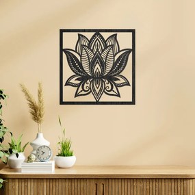 Mandala lótuszvirág fali design négyzet - ALAKSTRA