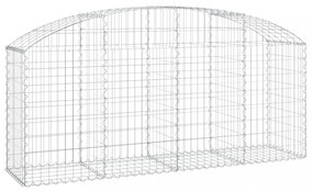 vidaXL íves horganyzott vas gabion kosár 200x50x80/100 cm