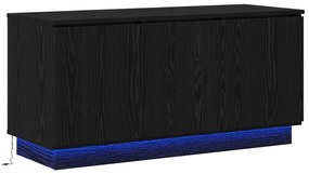TV szekrény Fekete 100x38x49 cm Mérnöki fa