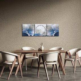 Kép - Fehér rózsa (órával) (90x30 cm)