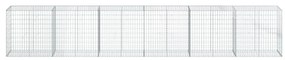 horganyzott vas gabion kosár fedéllel 600 x 50 x 100 cm