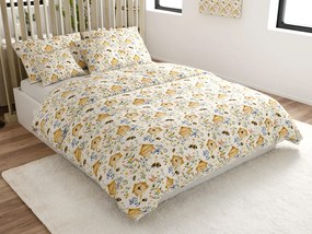 Pamut ágynemű WOODEN HOUSES POLY színes Ágyneműhuzat mérete: 70 x 90 cm | 140 x 200 cm